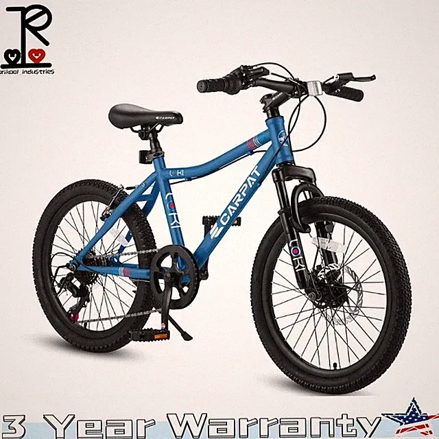 20 Inch Kids' Bike 7 Speed Front Suspension Disc Brake Rear V-Brake, Ages 8-12