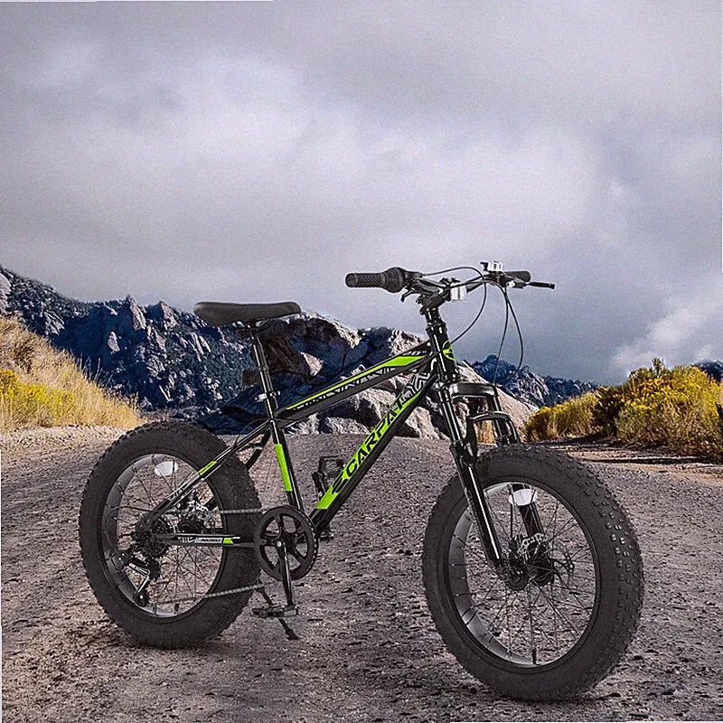 20" Wheels Kids Bike 4" Wide Fat Tire 7 Speed Mountain Bike Steel Frame Bicycle