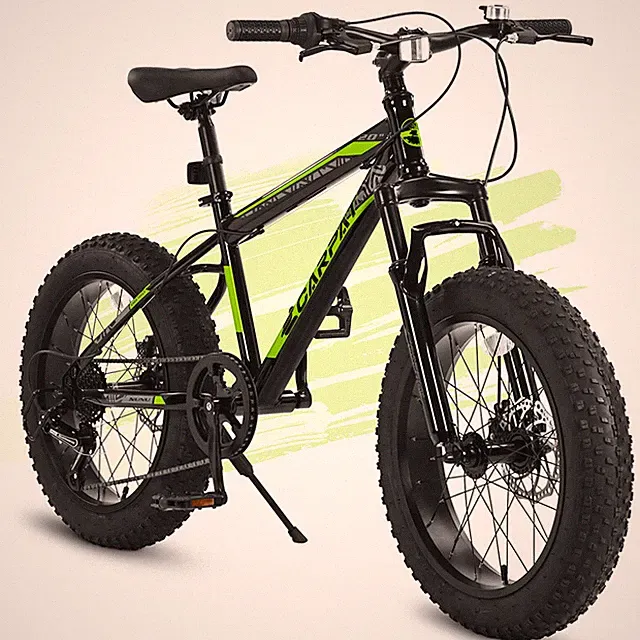 20in Mountain Bike Wide Tires 7-Speed Disc Brakes,Front Suspension for Kids Teen