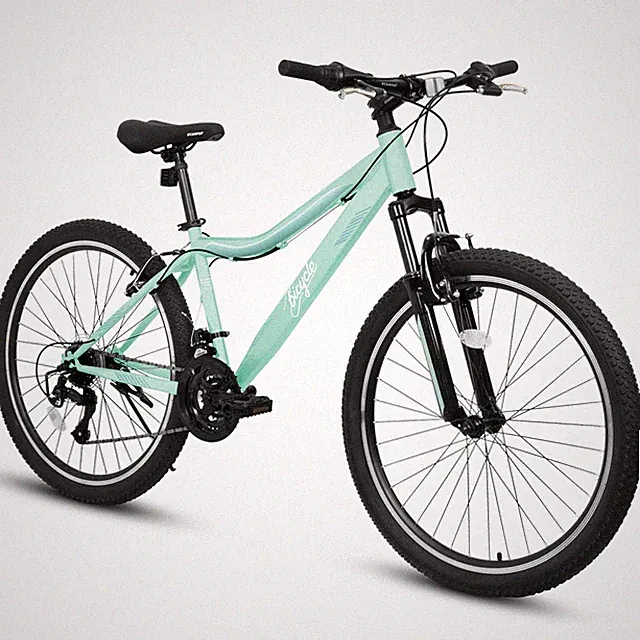 24 Inch Mountain Bike Carbon Steel Frame and Dual V-Brakes for Men Women Teens