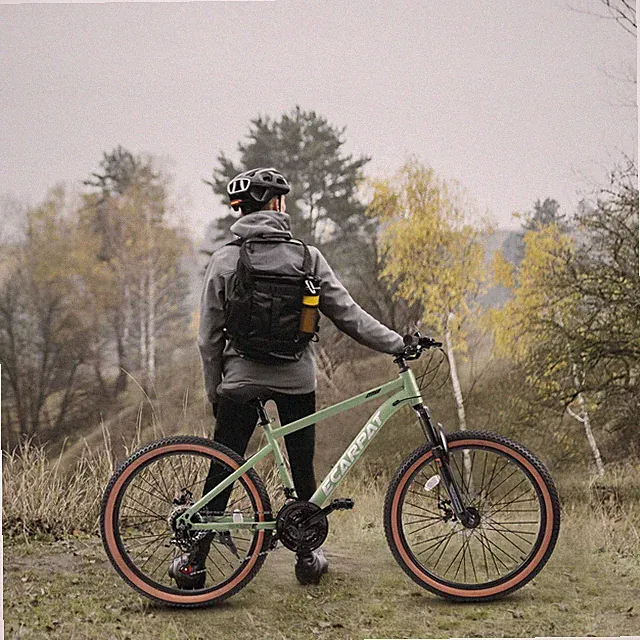 24 Inch Mountain Bike High Carbon Steel Frame, Disc Brakes 21 speeds