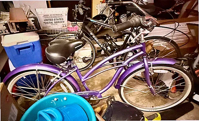 26" Beach Cruiser Bike 7-Speed Bicycle w/Steel Frame V-Brakes, Purple Beach Bike