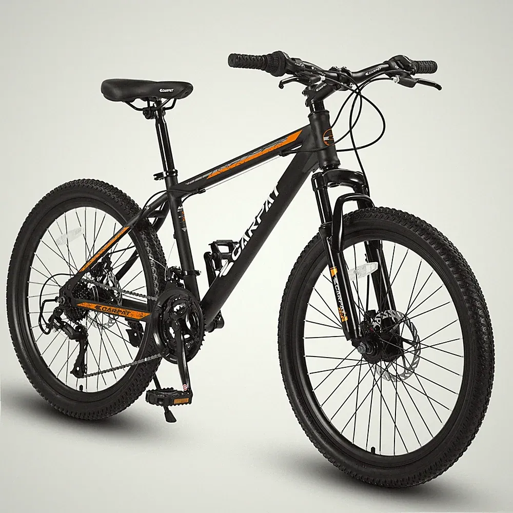 26 Inch Mountain Bike Shimano 21 Speeds Steel Suspension MTB Bicycle Disc Brakes
