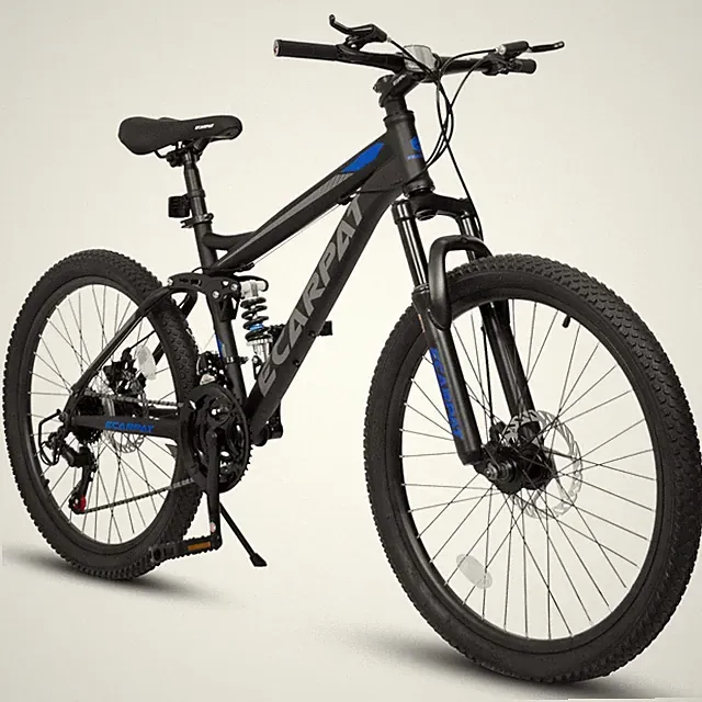 Mountain Bike 26Inch 21 Speed Double Disc Brake Spring Fork Dual Full Suspension