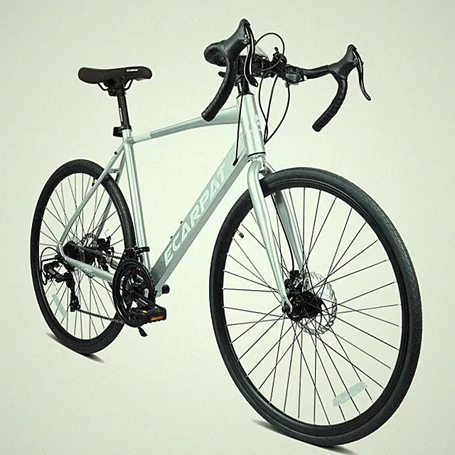 Road Bike Lightweight Aluminum Frame Disc Brakes 16-Speed, Fast Acceleration